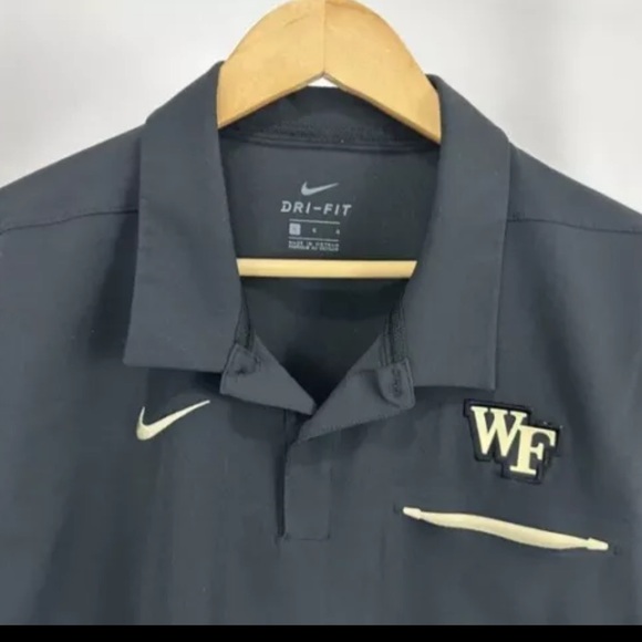 Wake Forest Demon Deacons Team Issued Nike Dri-Fit Polo Shirt Large L On Field - Picture 2 of 5